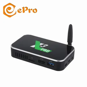 Epro Android 9.0 Tv Box S905x3 LPDDR4 4Gb 32Gb Emmc Dual Band AP6255 Wifi Ugoos X3 Pro