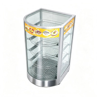 Matériel de restauration : Vitrine chauffante de comptoir à 5 niveaux pour tartes aux œufs et aliments, armoire chauffante
