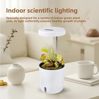Nouvelle lampe de culture LED Angel Ring pour plantes, en PVC, avec système d'auto-arrosage, cuve hydroponique, spectre complet, fonction de circulation et minuterie, Ra95 2900 5W