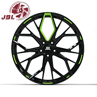 Nouvelles jantes monobloc forgées 16-24 pouces noir brillant multi-rayons en alliage d'aluminium léger pour tuning de berlines sportives, coupes et supercars