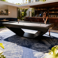 Table de billard et de pool en bois massif moderne sur mesure de l'usine Dragon River, 7 pieds/8 pieds/9 pieds, poches en cuir, qualité tournoi, pour usage domestique