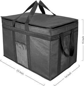 Insulated Cooler Bags with Zipper Closure,Reusable Grocery Shopping Bags Keep Food Hot or Cold,Collapsible Lunch Bag - Product Image 6
