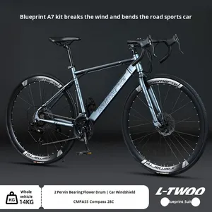 Bicicleta de Carretera Renault al por Mayor de Fábrica, Cuadro de Acero al Carbono, Manillar Curvo, Freno de Disco, para Adultos, Hombres y Mujeres, con Velocidades Variables - Product Image 6