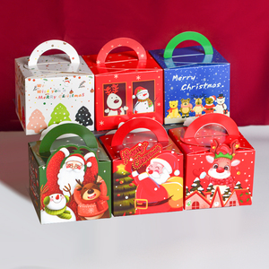 Giáng sinh cho Apple goodie kẹo điều trị hộp Glossy nhiều lớp di động giấy tráng cho Biscuit Đảng ủng hộ tốt cho thực phẩm hộp - Product Image 1