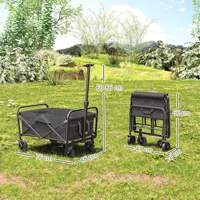 Table de camping et de pique-nique pliable multifonctionnelle robuste et réglable pour l'extérieur, avec tissu Oxford et roues pivotantes