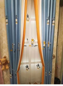 Rideau de rideau occultant brodé moderne et Simple, pour fenêtre de chambre d'enfants, tissu Simple, en vogue, nouvelle collection <span class=keywords><strong>2021</strong></span> - Product Image 2