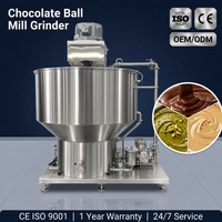 Mesin Penggiling Bola Cokelat Komersial Full 304 dengan Filter Magnetik untuk Penggilingan Cokelat dan Selai Kacang
