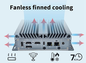 Mini PC Industrial, Computadora Integrada con Sistema <span class=keywords><strong>Linux</strong></span>/Windows, Mini PC Industrial de Control sin Ventilador de Aleación de Aluminio - Product Image 5