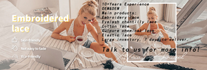 ลูกไม้ปักลายดอกไม้สำหรับคาดศีรษะตาข่ายสีดำ18ซม. - Product Image 6