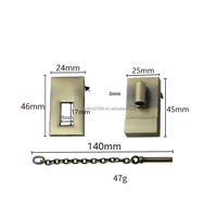 Accessoires de quincaillerie pour sacs en stock, 58 x 24 mm, 4 couleurs, serrure de sac en alliage de zinc