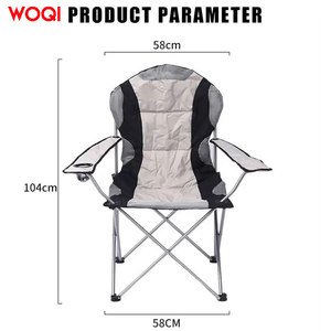 เก้าอี้พับพกพา WOQI สำหรับตั้งแคมป์กลางแจ้ง เก้าอี้สนามโครงอะลูมิเนียม ผ้าอ๊อกซ์ฟอร์ด พร้อมที่วางแก้ว - Product Image 3