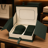 Boîte en carton pliable pour vêtements, chapeaux, casquettes, écharpes, avec ruban, impression personnalisée de luxe