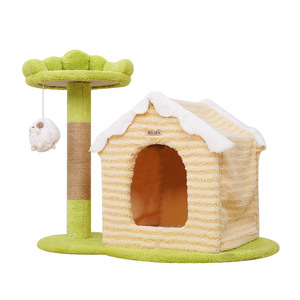 Cat Tree 2 <b>Levels</b> Cartoon Sisal Scratching <b>Post</b> Durable Pet Supplies For Cats - Product Image 3