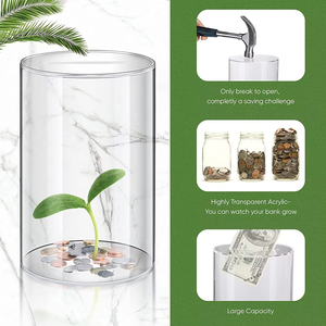 กระปุกออมสินอะคริลิกแบบไม่สามารถใช้งานได้สำหรับเด็กผู้ชายเด็กผู้หญิงเด็กของขวัญสำหรับผู้ใหญ่ขวดสำหรับธนบัตรเงินสด - Product Image 4