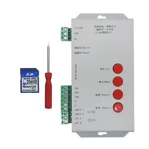 T 1000s SD بطاقة وحدة تحكم RGB led بكسل ل ws2801 ws2811 ws2812b تحكم
