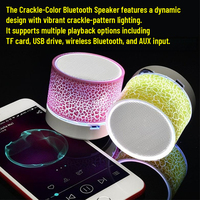 Enceinte portable Crackle A9 Mini avec carte TF, stéréo sans fil et amplification des basses