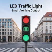 Feu de signalisation routière à flèches rouges, jaunes et vertes de 300 mm avec minuteur numérique pour intersection routière