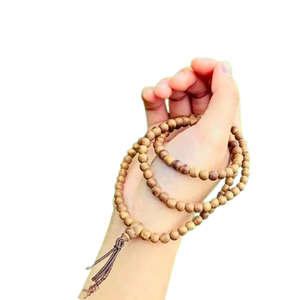 Pulsera de madera de agar Natural Premium 108 cuentas 6,8mm joyería de madera de estilo Vintage lista para exportar - Product Image 1