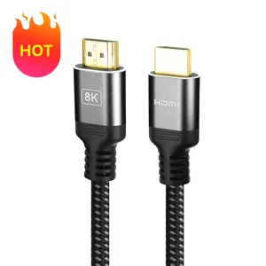 OEM Stock Audio Cable Aluminum Metal Shell 1m 2m 3m 4m 5m 8K HDMI 2.1V Cable supports HDTV Projector PS4
