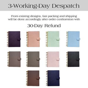 Hongbo, бестселлер, 10 цветов, маленький сафьяно, кожаный диск в переплете B5, Бюджетный планировщик, составление бюджета эстетической жизни/повестка дня/Органайзер - Product Image 3