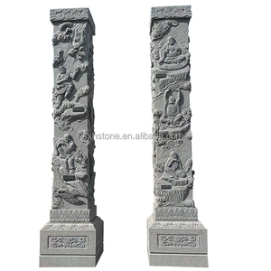 Decorazione del giardino esterno cinese scultura in pietra grande rilievo statua ornamentale pilastro diciotto arhat <span class=keywords><strong>colonna</strong></span> Design - Product Image 6
