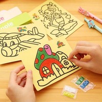 Ensemble de peinture au sable pour enfants, bricolage, éducatif, graffiti, maternelle, créatif, sable coloré, plastique ABS, 30x20x10cm, modèle
