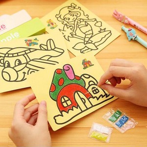 Set de Pintura de <span class=keywords><strong>Arena</strong></span> para Niños, Manualidades Educativas, Graffiti, Jardín de Infancia, <span class=keywords><strong>Arena</strong></span> de Colores Creativa, Plástico ABS, Modelo de 30x20x10cm - Product Image 4