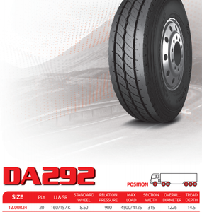 ยางรถบรรทุกหนัก DA292 12.00R24 คุณภาพดีจากโรงงานจีน พร้อมพื้นผิวหน้าที่กว้างขึ้น - Product Image 6