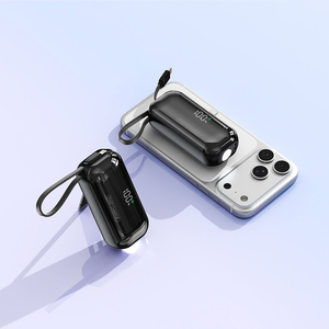 Meilleurs cadeaux promotionnels Mini <span class=keywords><strong>chargeur</strong></span> <span class=keywords><strong>portable</strong></span> 5000Ah Capsule Power Bank PD22.5W Charge rapide câbles intégrés pour <span class=keywords><strong>iPhone</strong></span> 17 16 - Product Image 2