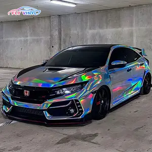 1.52*18 mètres super haute élasticité argent brillant chrome métallique pleine carrosserie voiture vinyle wrap prix véhicule wraps