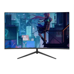 Pc Oem Frameless Time Lcd Widescreen Led 18.5 Curved Display Panel Wide 1080p Stand Curved Monitors Led Gaming Monitors 4k Gamer
