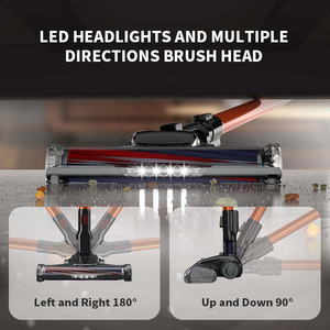 Robot <span class=keywords><strong>aspirador</strong></span> inalámbrico, <span class=keywords><strong>escoba</strong></span> eléctrica de mano con succión, barredora de limpieza del hogar con faro, adecuada para el pelo de mascotas en el suelo - Product Image 4