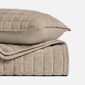 Mềm nhung <span class=keywords><strong>Comforter</strong></span> Set, trọng lượng nhẹ kênh hộp khâu quá khổ bedspread coverlet cho tất cả các mùa đô thị <span class=keywords><strong>Taupe</strong></span> - Product Image 5