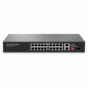 Switch PoE 16 ports 10/100M avec 2 ports Uplink Gigabit RJ45 + 1 port SFP 1G, extension VLAN 250m, switch Ethernet PoE non géré pour CCTV et AP - Product Image 4