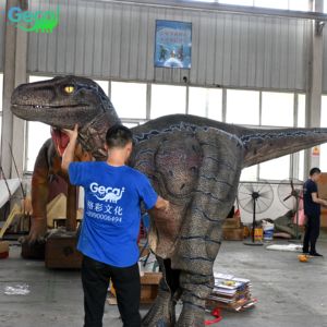 ชุดการแสดงไดโนเสาร์ gecai สมจริงเดิน T-Rex งานปาร์ตี้ฮาโลวีน - Product Image 2