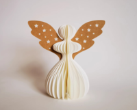 2Pcs Ornement d'ange en papier de Noël Décorations d'ange en papier de bricolage écologiques pour les arbres de Noël Fête de la maison