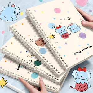 Quaderno a Spirale con Disegni Cartoon, Carta Spessa, Copertina Rigida A5, 60 Fogli, Regalo per Studenti delle Scuole Medie/Secondarie - Product Image 1