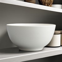 Bol en céramique blanche minimaliste moderne, bol à soupe en porcelaine pour hôtel, restaurant, maison, cuisine