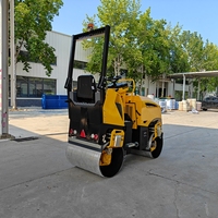 Compacteur routier diesel à double roue en acier, vibratoire, entièrement hydraulique, pour remblais de fossés, capacité 1000kg-2000kg