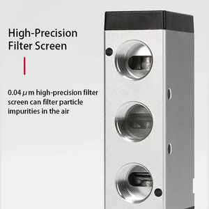 Blocco Valvole Elettromagnetiche SOVE 4V210-08 - Collettore Multi-Valvola con Elettrovalvole a 2 Posizioni e 3 Vie per Cilindri Pneumatici - Product Image 4