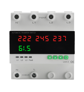 Interruptor de Transferencia Automática (ATS) Monofásico de 220 VCA, 4P, 63A/<span class=keywords><strong>100A</strong></span>, de Tres Fuentes, Directo de Fábrica - Product Image 2