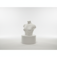 Maniquí de Torso Femenino Realista HEF-17, Blanco Mate, para Exhibición de Lencería, Modelo Curvilíneo para Ropa Interior y Trajes de Baño