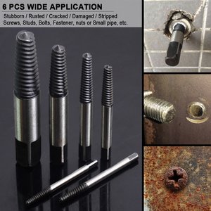 Commercio all'ingrosso 6 strumenti estrattore <span class=keywords><strong>vite</strong></span> rotto facile fuori punte danneggiate estrattore <span class=keywords><strong>vite</strong></span> rotta rimuovere guida viti rotte - Product Image 6