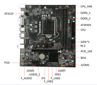 Venta caliente Oem Ddr4 H310 8th 9th Gen Core I3 9100 I5 9500 I7 9700 I9 9900 Cpu Lga 1151 Mini placa base Atx Vga escritorios