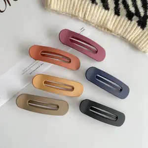 Hair Clips For Women Wholesale Solid Color BB Clip Korean Plastic Hairpin For Girls