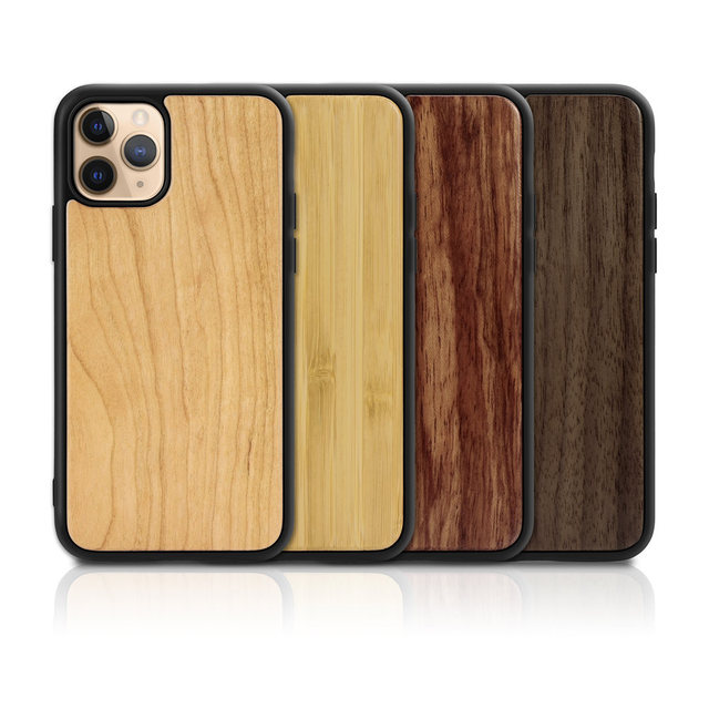 Wholesale Custom Engraving Wooden Resin Back Cover Real Wood Soft TPU 2 in 1 Mobile Cell Phone Case for iPhone 14 13 Pro Max