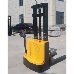 Walkie Stacker điện 1 tấn 1.5 tấn 2 tấn đầy đủ điện Walkie Stacker 3m Pallet Stacker