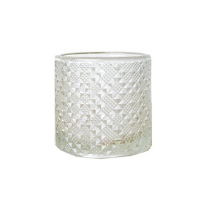 Petits porte-bougies en verre diamanté pour bougies chauffe-plat ou fabrication de bougies - Product Image 1