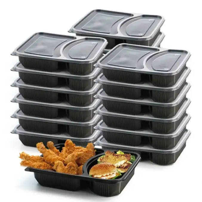 Nouveau produit personnalisé Récipients de préparation de repas sans BPA Boîte alimentaire en plastique PP à emporter pour restaurant