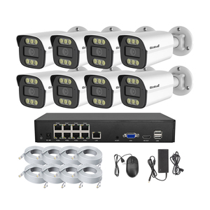 Jidetech 4MP 3.6mm Ống kính cố định PoE Bullet IP Hệ thống camera 8CH POE NVR Kit Hỗ trợ IR khoảng cách 30m không thấm nước IP66 seetong ứng dụng - Product Image 1